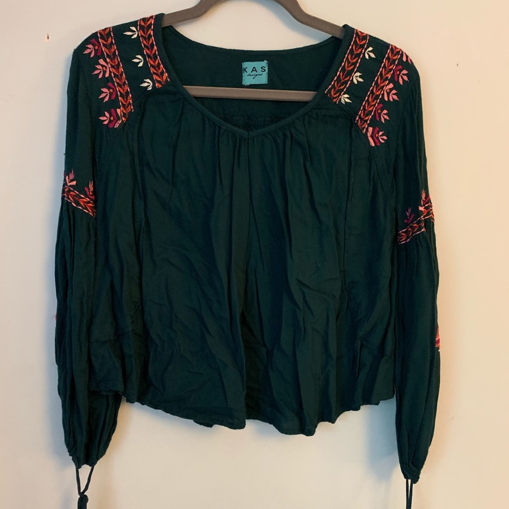 Flowy Top with Sewn Accents